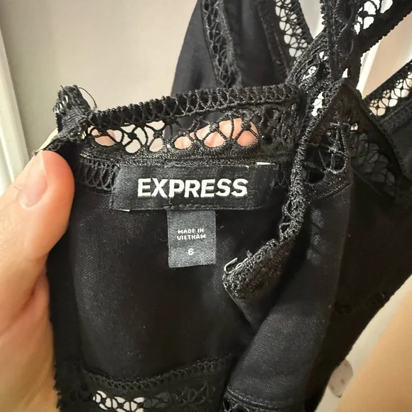Express Black Lace Detail Garment - Picture 4 of 5